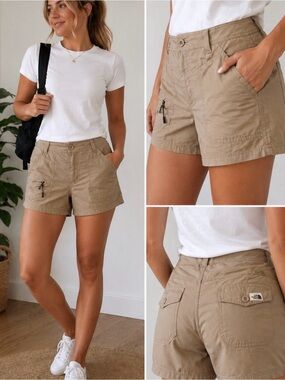 The North Face Paramount Raven Hiking Utility Shorts Khaki Sz 10